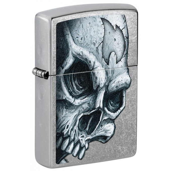 Зажигалка ZIPPO SKULL AND FLAME 46587